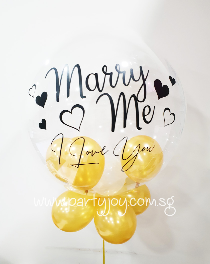 Proposal Marry Me Customised Bubble Balloon